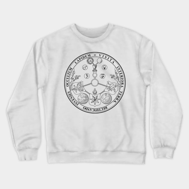 VITRIOL, Rosicrucian Secret Symbols, Esoteric Crewneck Sweatshirt by StabbedHeart